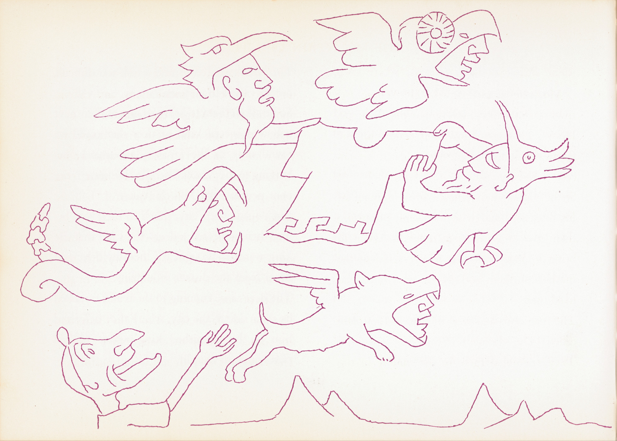 'The mountain of life' by Jean Charlot in 'The Sun, the Moon and a Rabbit' written by Amelia Martinez del Rio.