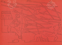 'The mad dogs' by Jean Charlot in 'The Sun, the Moon and a Rabbit' written by Amelia Martinez del Rio.