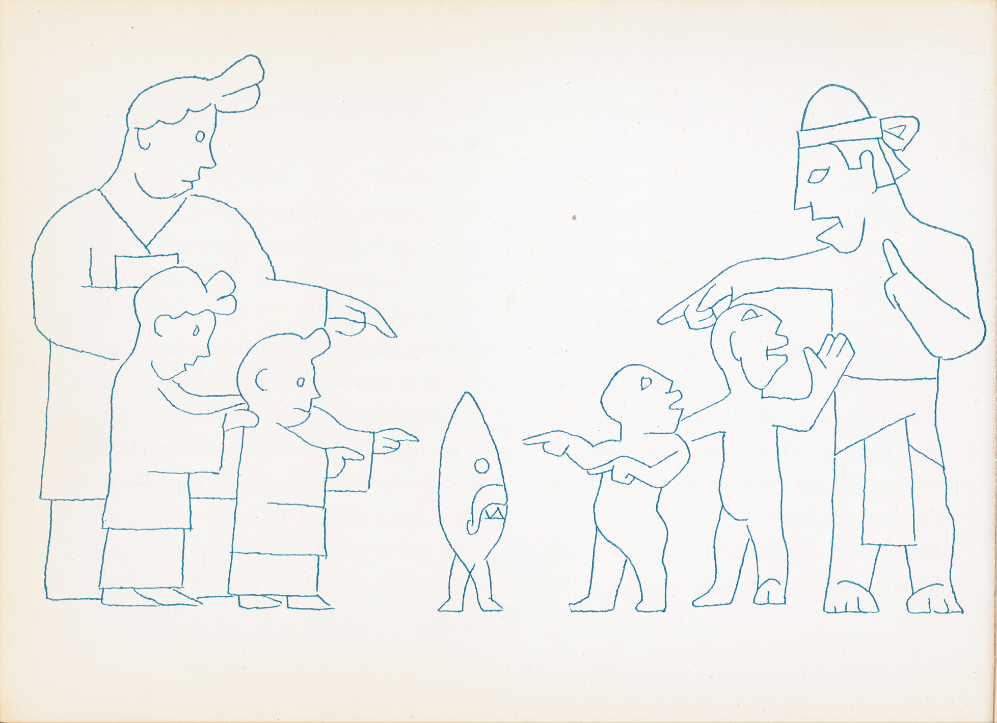 'The gods seek company' by Jean Charlot in 'The Sun, the Moon and a Rabbit' written by Amelia Martinez del Rio.