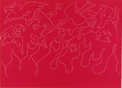 'The sun of fire' by Jean Charlot in 'The Sun, the Moon and a Rabbit' written by Amelia Martinez del Rio.