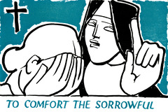 Illustration of 'To comfort the sorrowful'.  Jean Charlot.