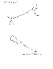 Calligrammes.  Calligraphy done by Jean Charlot.
