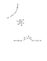 Calligramme.  Subject: ciel turque.  Jean Charlot.