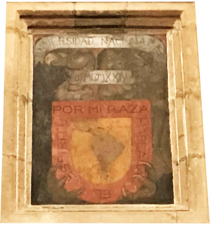 Fresco.  Shield of the National University of Mexico, with Eagle and Condor.  1924.  Jean Charlot.