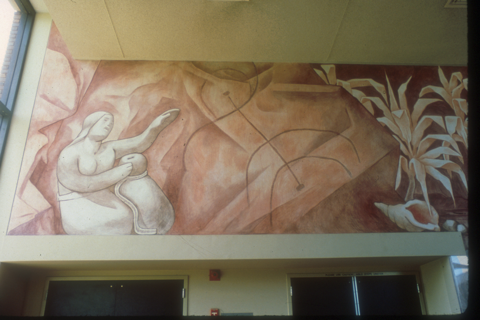 Mural.  The Relation of Man and Nature in Old Hawaiʻi.  Jean Charlot.  1974.