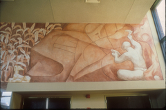 Mural.  The Relation of Man and Nature in Old Hawaiʻi.  Jean Charlot.  1974.