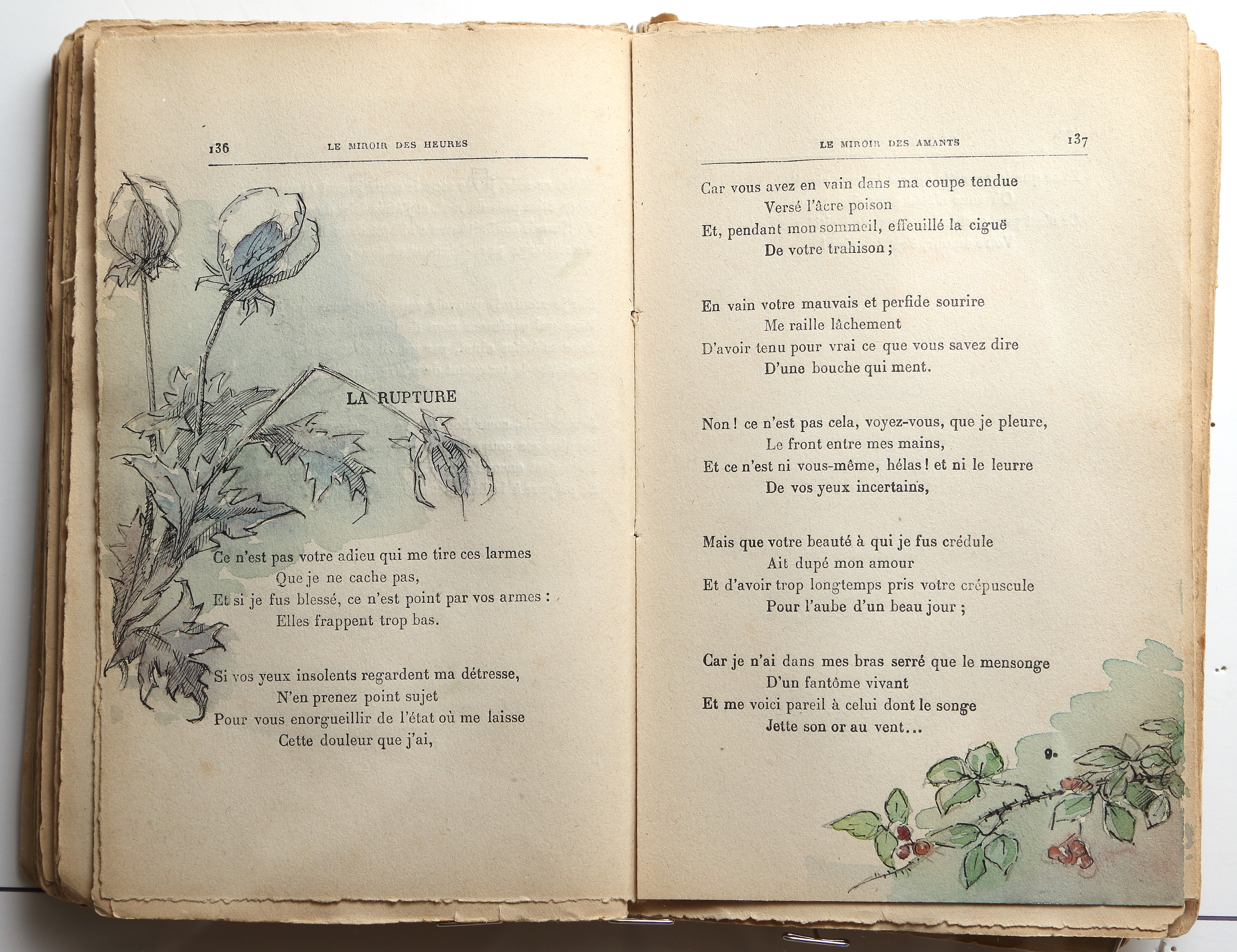 Pages 136–137.  Le Miroir des Heures, illustrations.  Jean Charlot.