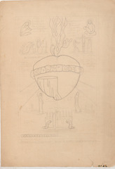 Pencil on paper.  Sacred Heart.  Jean Charlot.