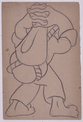 Paper and pencil.  US-6 Recto: cargador.  Jean Charlot.