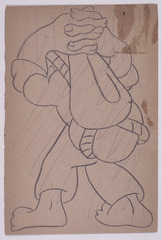 Paper and pencil.  US-6 Verso: cargador crossed out.  Jean Charlot.