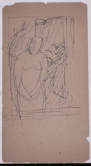 Paper and pencil.  US-8 Verso: preparatory sketch for Great Chalma Nude I.  Jean Charlot.