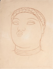 Paper and pencil.  Portrait of Luz Jiménez.  Jean Charlot.