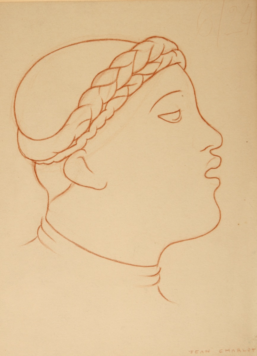 Paper and pencil.  Portrait of Luz Jiménez.  Jean Charlot.