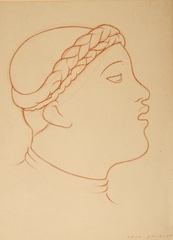 Paper and pencil.  Portrait of Luz Jiménez.  Jean Charlot.