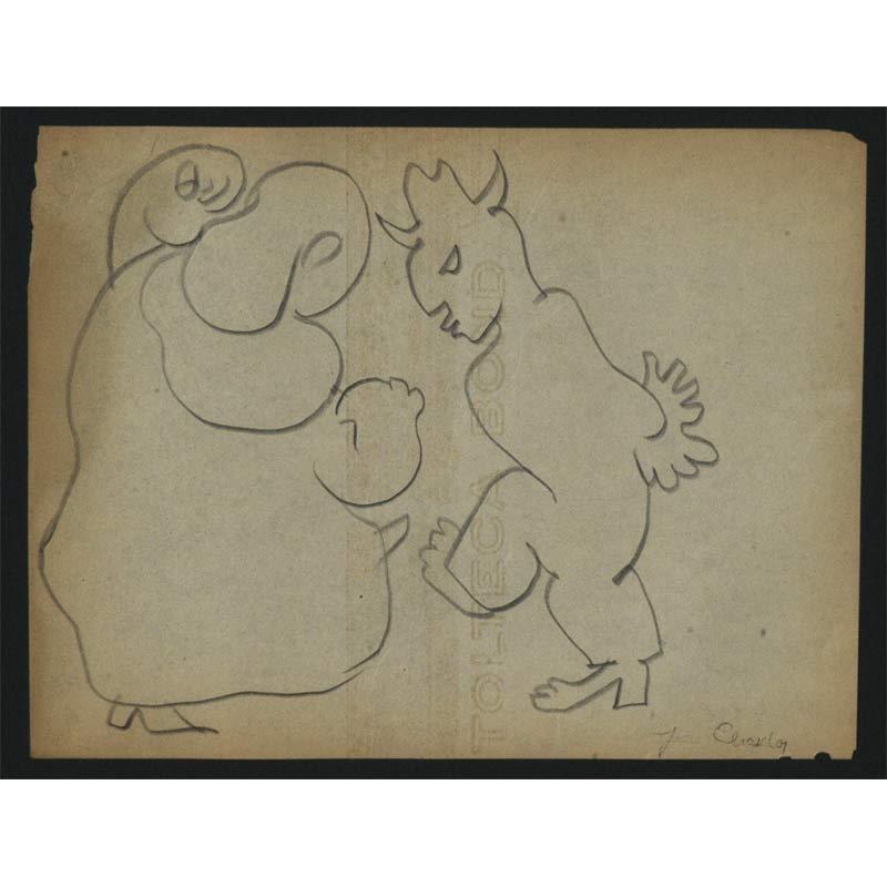 Paper and pencil.  Drawing.  Jean Charlot.