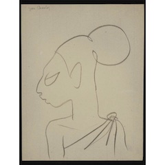 Paper and pencil.  Drawing.  Jean Charlot.