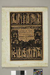 Woodcut.  Chemin de Croix dessiné et gravé sur bois de fil.  Jean Charlot.