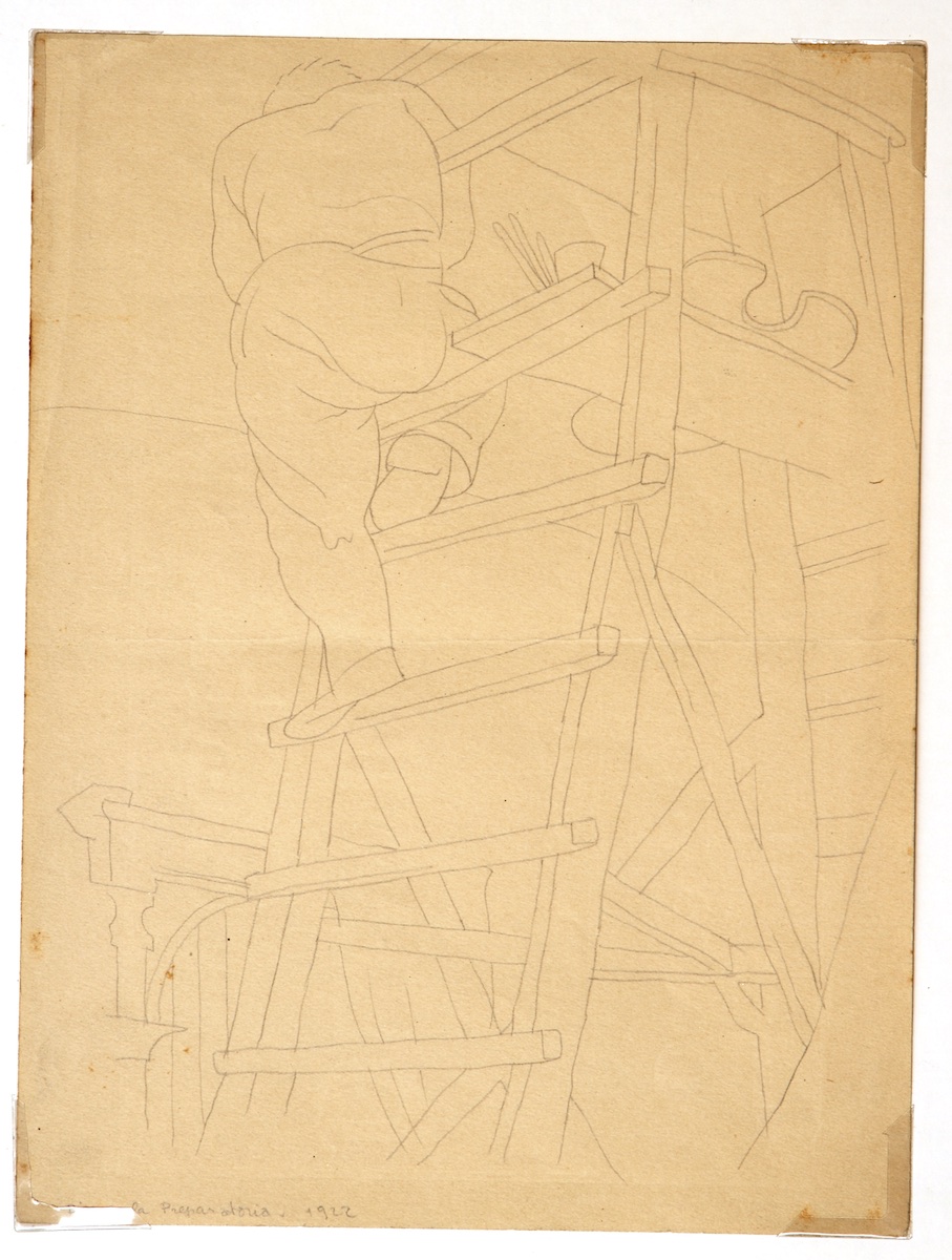 Paper and pencil.  Diego a la Preparatoria.  Jean Charlot.