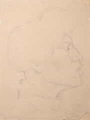 Paper and pencil.  Portrait of Lupe Marín.  Jean Charlot.