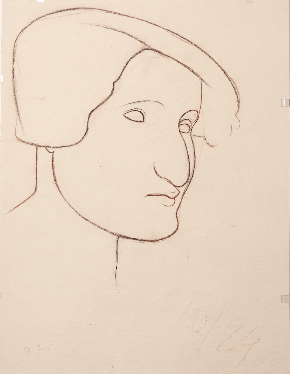 Paper and pencil.  Portrait of Anita Brenner.  Jean Charlot.