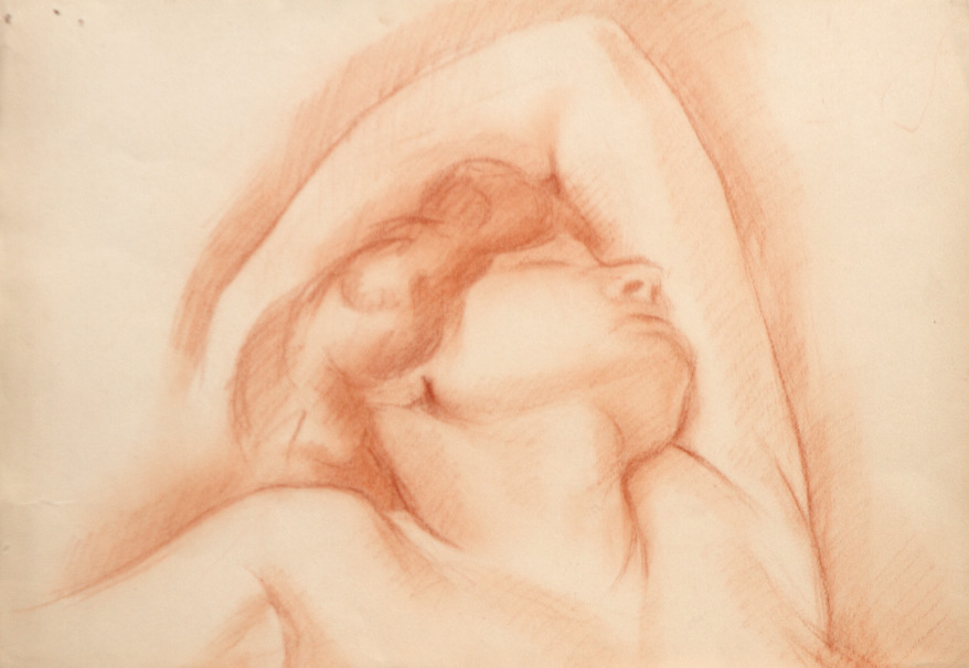 Paper and pencil.  Portrait of Anita Brenner.  Jean Charlot.