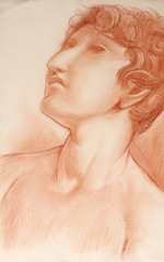 Paper and pencil.  Portrait of Anita Brenner.  Jean Charlot.