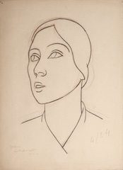 Paper and pencil.  Portrait.  Jean Charlot.