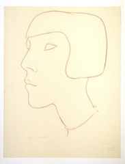 Paper and pencil.  Portrait of Mona Salas.  Jean Charlot.