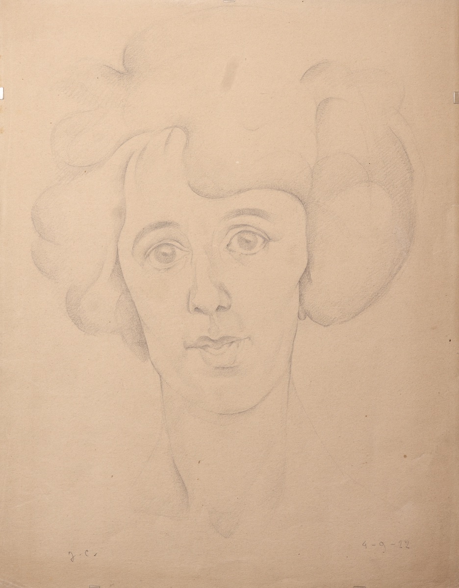 Paper and pencil.  Portrait.  Jean Charlot.