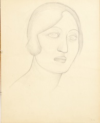 Paper and pencil.  Portrait.  Jean Charlot.