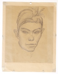Paper and pencil.  Portrait.  Jean Charlot.