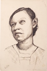 Paper and pencil.  Portrait.  Jean Charlot.