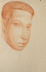 Paper and pencil.  Portrait.  Jean Charlot.