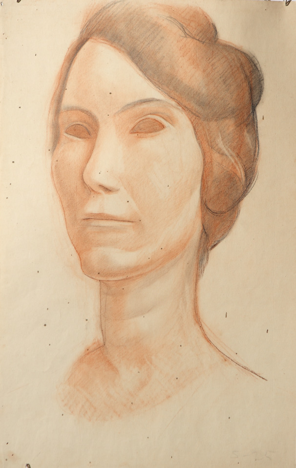 Paper and pencil.  Portrait.  Jean Charlot.