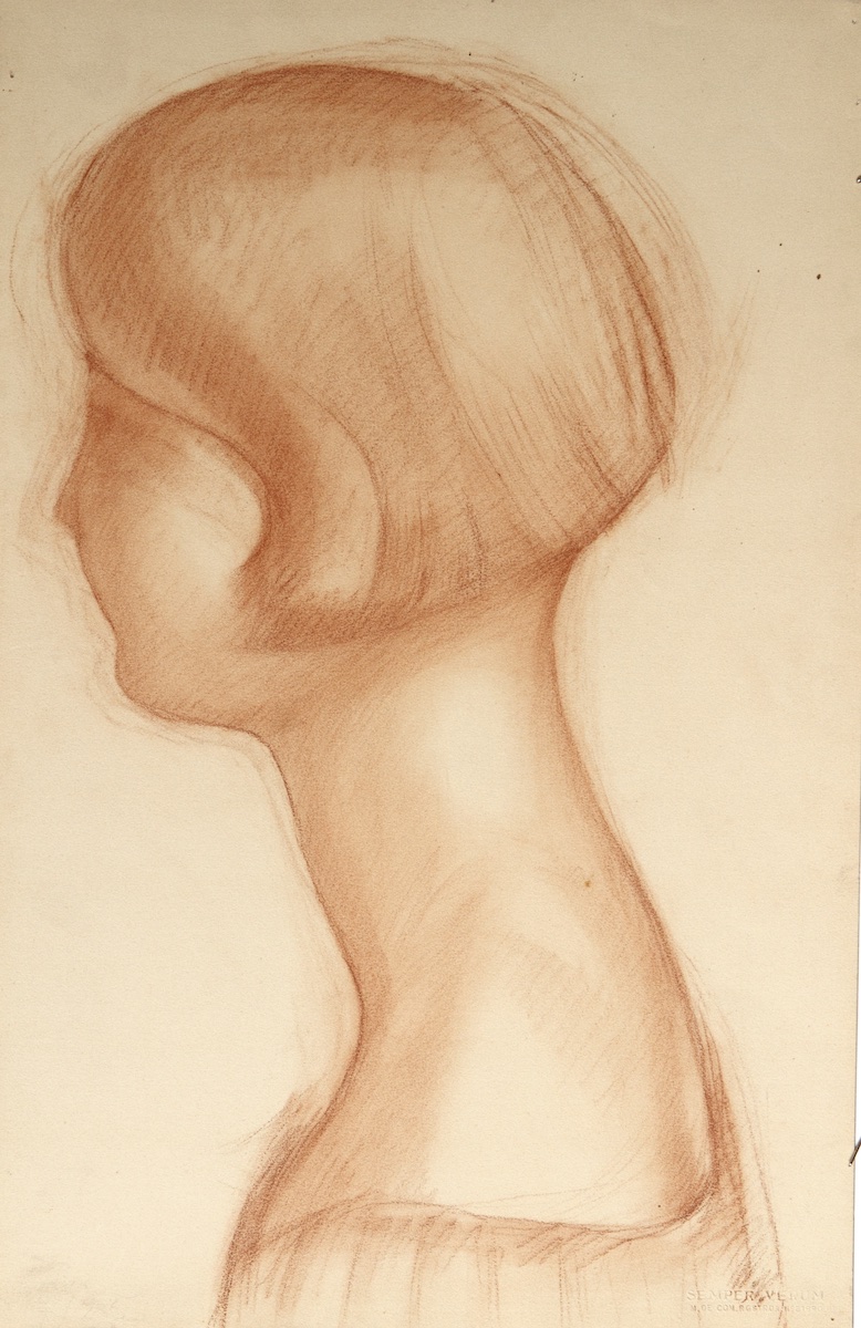 Paper and pencil.  Portrait.  Jean Charlot.