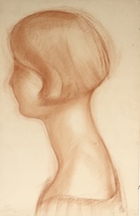 Paper and pencil.  Portrait.  Jean Charlot.