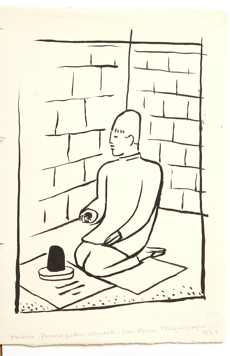 Paper.  Portrait of Panduro.  Jean Charlot.