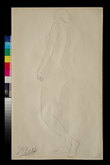 Paper and pencil.  Drawing of Nahui Olin.  Jean Charlot.