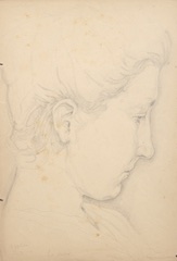 Pencil on paper.  Eppstein, Mademoiselle Weisbrot.  Jean Charlot.
