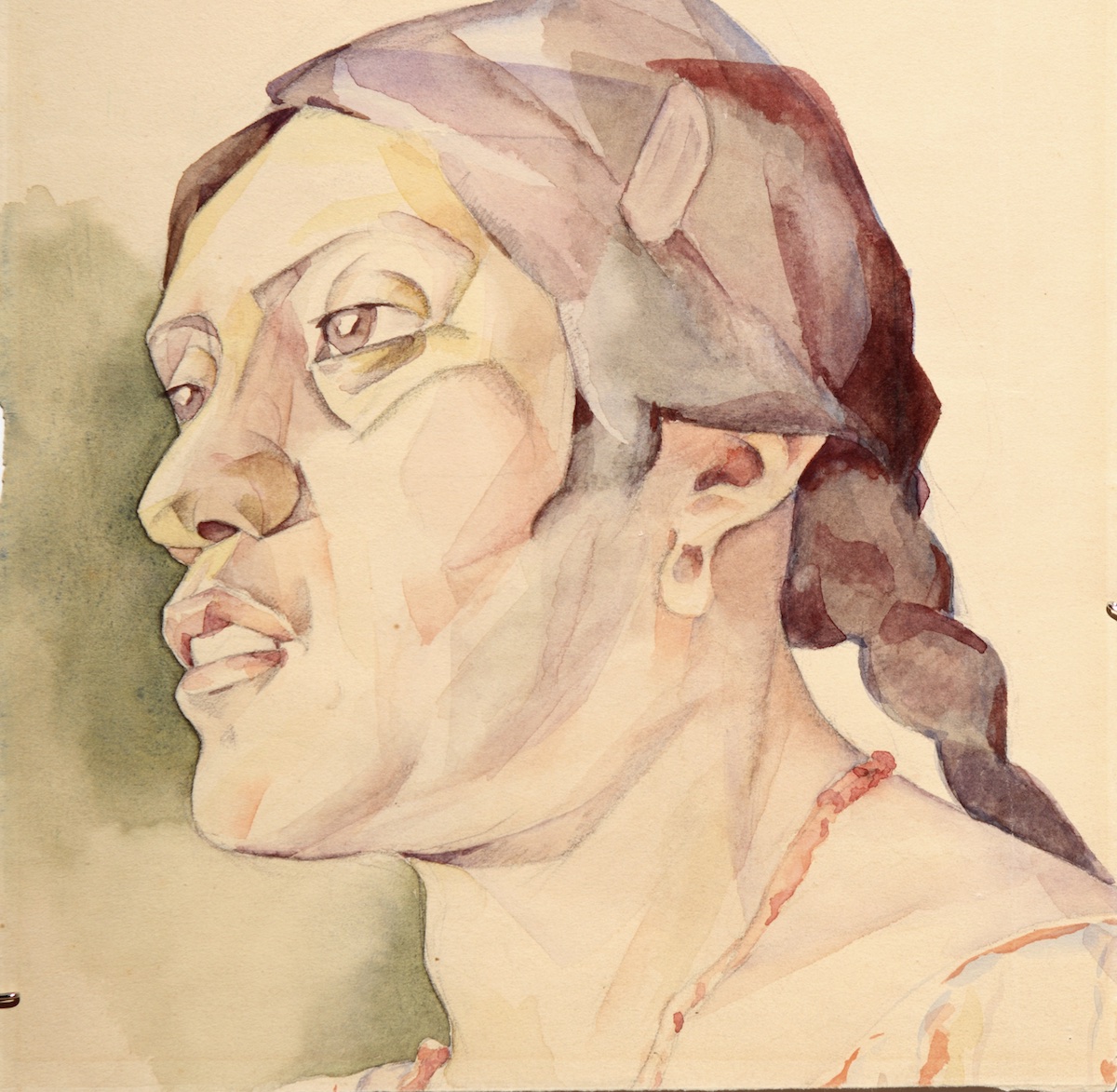 Paper and watercolor.  Luz Jiménez.  Jean Charlot.