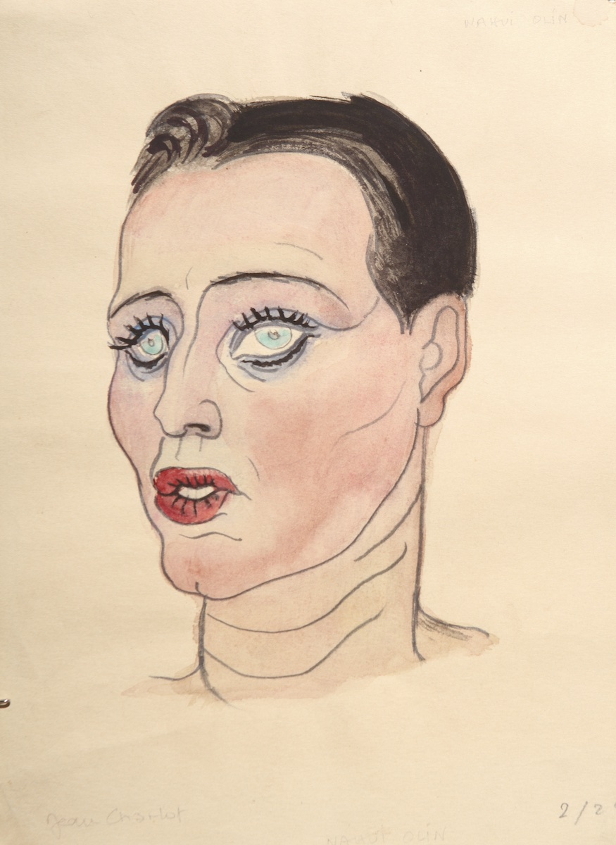 Paper and watercolor.  Nahui Olin.  Jean Charlot.