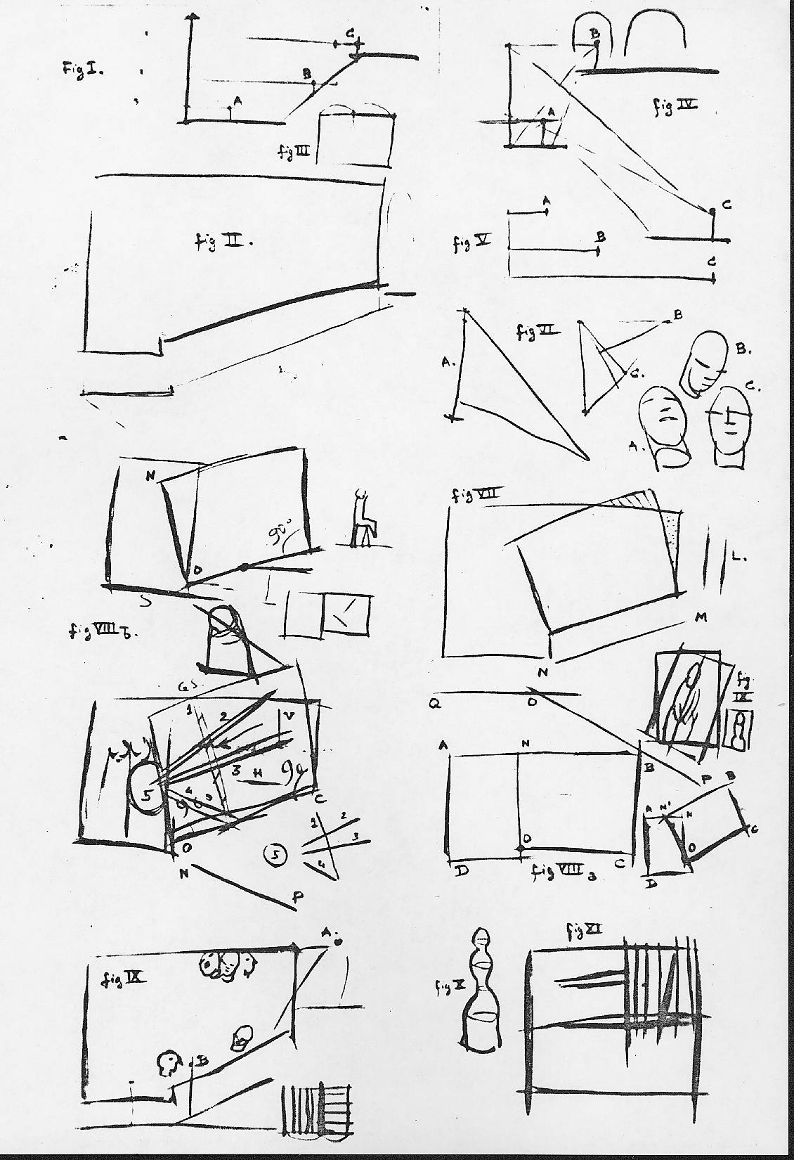 Figures 1 through 9.  Jean Charlot.